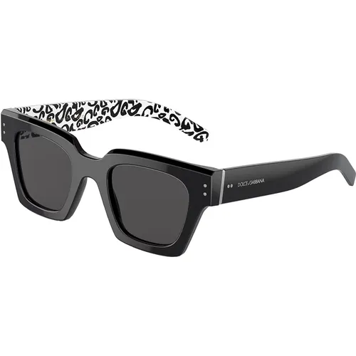 Mode Sonnenbrille Schwarz Dunkelgrau , Herren, Größe: 48 MM - Dolce & Gabbana - Modalova