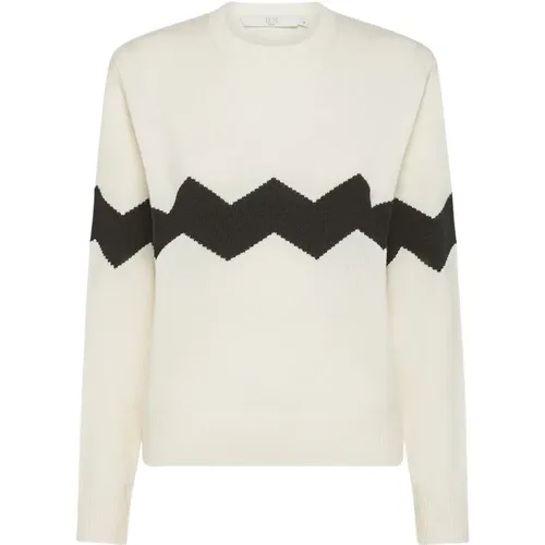 Zigzag Wollpullover für moderne Frauen , Damen, Größe: M - Seventy - Modalova