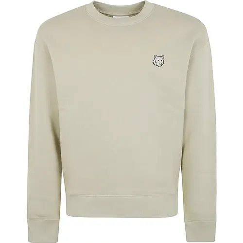 Fuchskopf-Patch-Komfort-Sweatshirt , Herren, Größe: S - Maison Kitsuné - Modalova