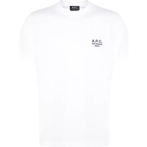 Neues Weißes Baumwoll T-Shirt Raymond , Herren, Größe: L - A.p.c. - Modalova