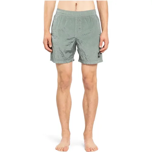 Nylon Metal Elastische Taille Shorts , Herren, Größe: M - Stone Island - Modalova