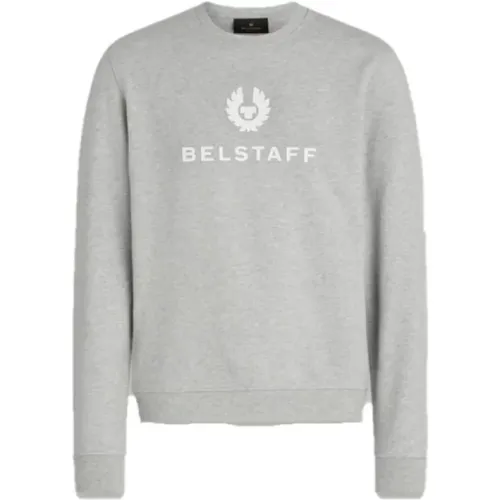 Signature Crewneck Sweatshirt mit Flock-Logo , Herren, Größe: 2XL - Belstaff - Modalova