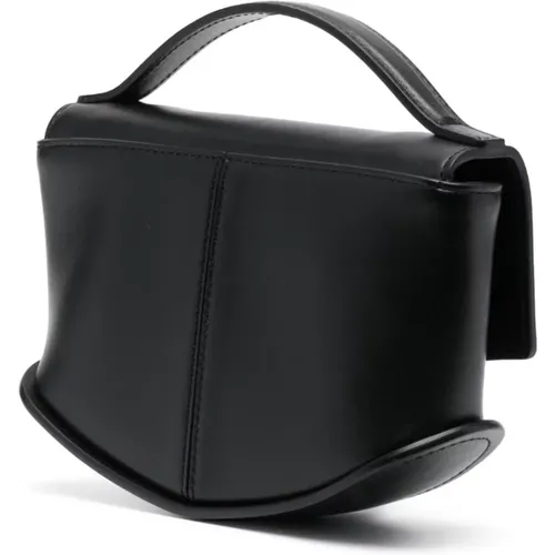 Smooth Leather Handbag with Silver Hardware , female, Sizes: ONE SIZE - Durazzi Milano - Modalova