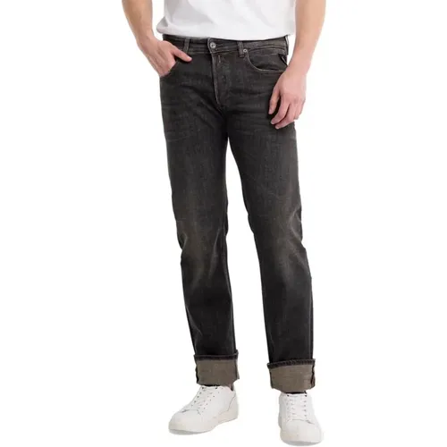 Classic Straight Fit Jeans , male, Sizes: W34, W33 - Replay - Modalova