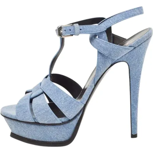 Pre-owned Denim sandals , female, Sizes: 6 UK - Yves Saint Laurent Vintage - Modalova