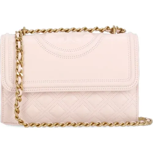 Rosa Schultertasche mit Metallriemen - TORY BURCH - Modalova