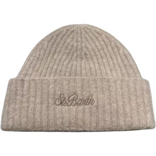 Men's Wool Beanie Classic Ribbed Style , male, Sizes: ONE SIZE - MC2 Saint Barth - Modalova