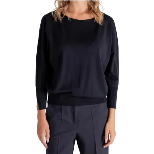 Oversized Blauer Pullover , Damen, Größe: M - Zanone - Modalova