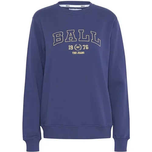 Ocean Sweatshirt with Embroidered Logo , female, Sizes: XS - Ball - Modalova