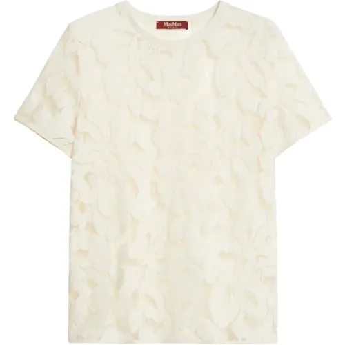 Casual Baumwoll T-Shirt , Damen, Größe: S - Max Mara Studio - Modalova