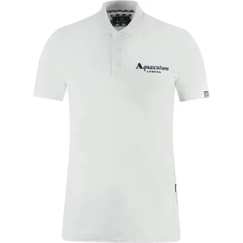 Polo-Shirt aus Baumwolle mit Kontrastlogo - Aquascutum - Modalova
