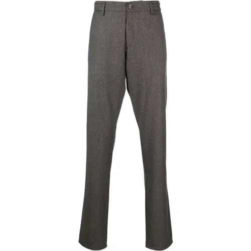Melange Wool Flannel Trousers , male, Sizes: L, XL, 2XL - Canali - Modalova