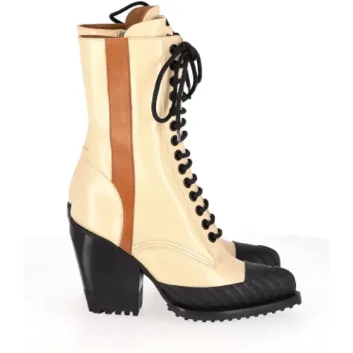 Pre-owned Leder boots , Damen, Größe: 38 1/2 EU - Chloé Pre-owned - Modalova