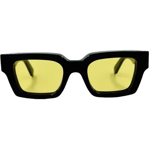 Square Thick Acetate Sunglasses , unisex, Sizes: ONE SIZE - Off White - Modalova