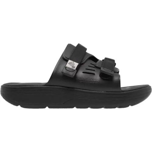 Schwarze Logo-Sandalen mit Gummisohle , Damen, Größe: 38 EU - Suicoke - Modalova