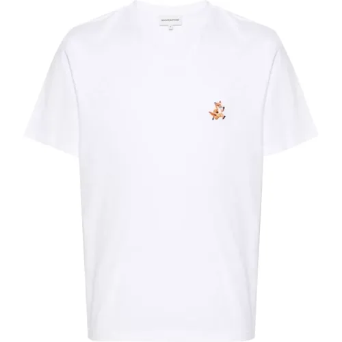 Speedy Fox Crew Neck T-shirt , Herren, Größe: 2XL - Maison Kitsuné - Modalova