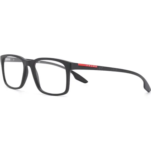 Schwarze Optische Brille Linea Rossa Stil,Gläser - Prada - Modalova