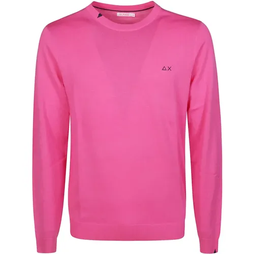 Basic Rundhals Pullover , Herren, Größe: S - Sun68 - Modalova