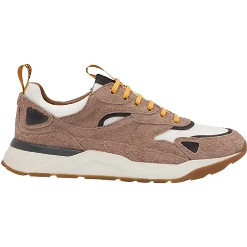 Taupe Kalbsleder Osaka Leder Schnürschuhe Deportivo Cordones , Herren, Größe: 39 EU - Lottusse - Modalova