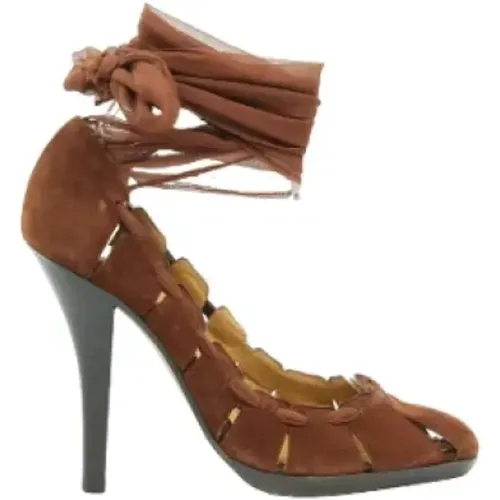 Pre-owned Leather heels , female, Sizes: 6 UK - Saint Laurent Vintage - Modalova