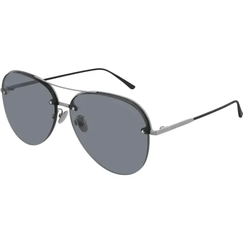 Silver/Grey Sunglasses Bv0206S - Bottega Veneta - Modalova