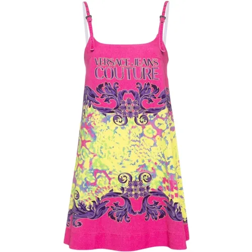 Womens Clothing Dress Pink Ss24 , female, Sizes: XS, 2XS - Versace Jeans Couture - Modalova