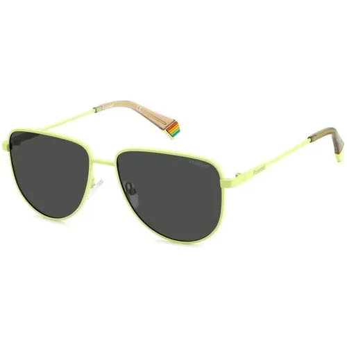 Gelbe Metallsonnenbrille mit UV-Schutz - Polaroid - Modalova