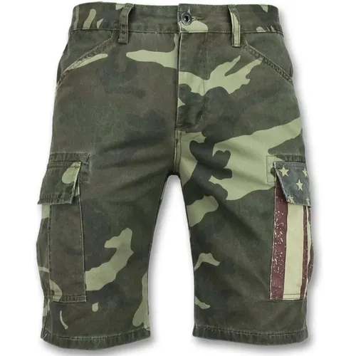 Camouflage shorts - Stylish men shorts - J-9017 , male, Sizes: W28 - Enos - Modalova