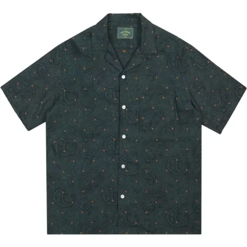 Paisley Jacquard Linen Shirt , male, Sizes: XL, S - Portuguese Flannel - Modalova