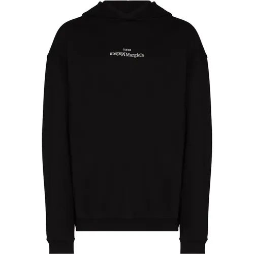 Schwarz/Weiß Bestickter Sweatshirt - Maison Margiela - Modalova