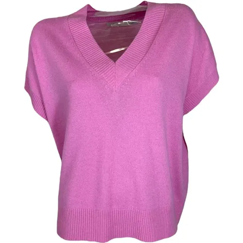 Cashmere Mix Knit Vest , female, Sizes: XL - Herzen's Angelegenheit - Modalova