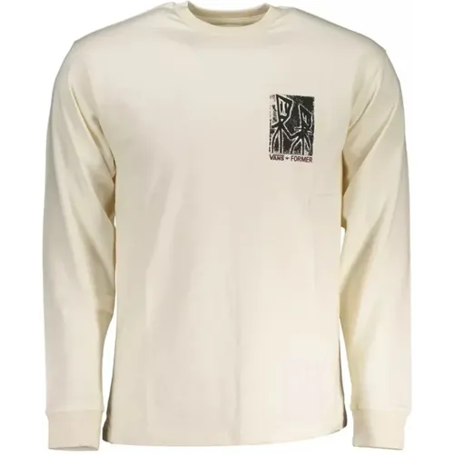 Cotton Long Sleeve T-Shirt with Print , male, Sizes: S, M - Vans - Modalova