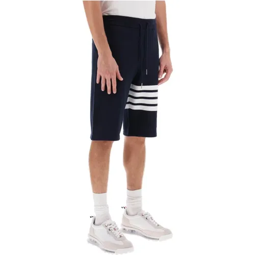 Bar Sweat Shorts mit Namensschild , Herren, Größe: S - Thom Browne - Modalova