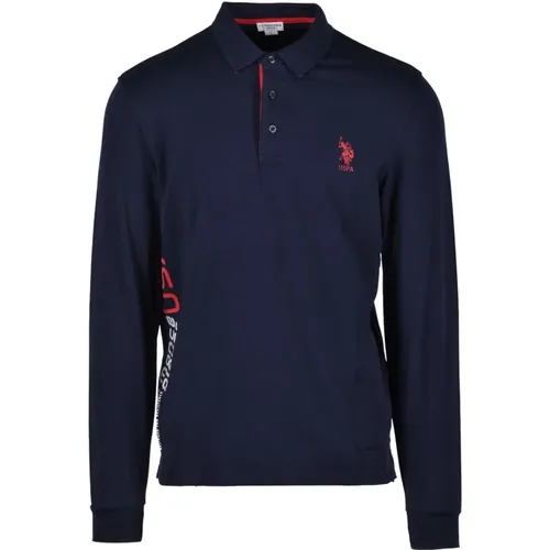 Polo-Shirt aus Baumwolle Elasthan , Herren, Größe: L - U.S. Polo Assn. - Modalova