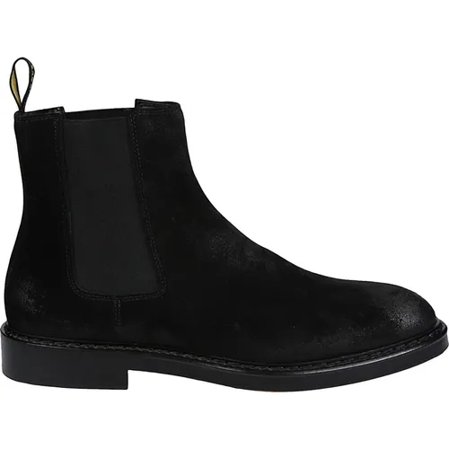 Black Beatles Ankle Boots , male, Sizes: 8 UK, 7 UK - Doucal's - Modalova
