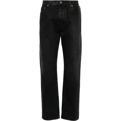Vintage Schwarze Stonewashed Jeans , Herren, Größe: W31 - Off White - Modalova