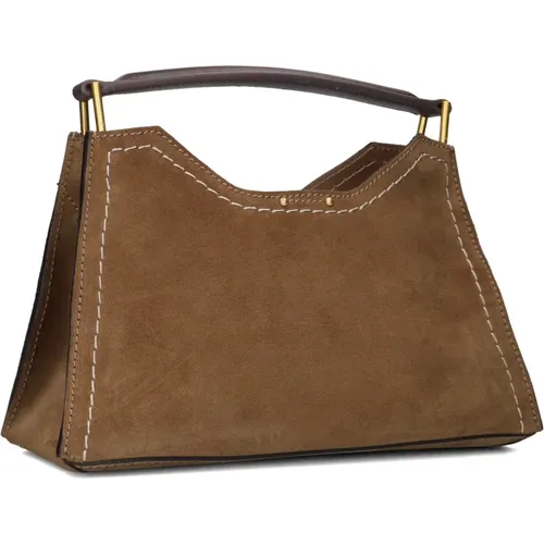 Aurora Schultertasche aus Cognac-Wildleder - Gianni Chiarini - Modalova