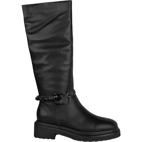 Round Toe Leather Ankle Boots , female, Sizes: 3 UK, 4 UK, 5 UK, 6 UK - Alma en Pena - Modalova