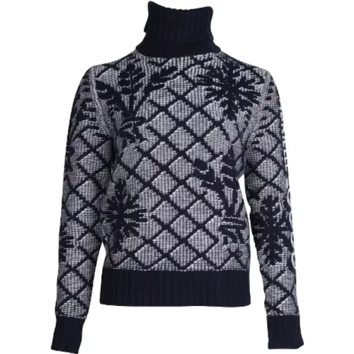 Cashmere Snowflake High Neck Sweater , female, Sizes: XS - Chanel Vintage - Modalova
