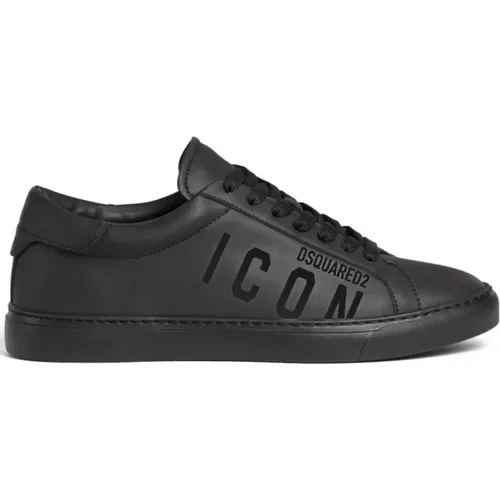 Flat Shoes Iconic Cassette Style , male, Sizes: 11 UK, 9 UK, 7 UK, 10 UK, 8 UK, 6 UK - Dsquared2 - Modalova