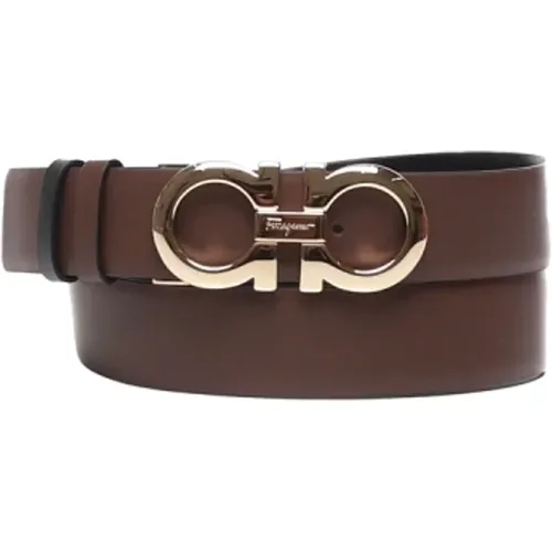 Leather Gancini Buckle Belt , female, Sizes: 100 CM, 90 CM - Salvatore Ferragamo - Modalova