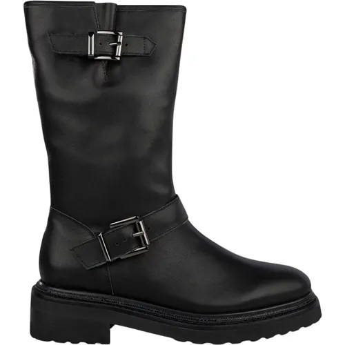 Round Toe Leather Boots , female, Sizes: 2 UK, 7 UK, 5 UK, 3 UK - Alma en Pena - Modalova