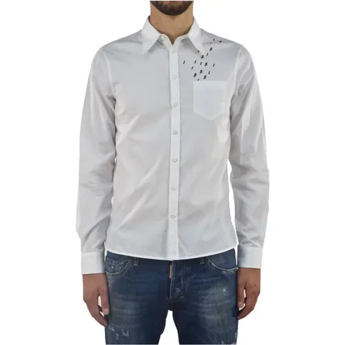 Elegant Men`s Logo Shirt Mod.S74DL0649S36275961 , male, Sizes: S, L - Dsquared2 - Modalova