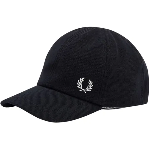 Classic Pique Cap with Laurel Embroidery , male, Sizes: ONE SIZE - Fred Perry - Modalova