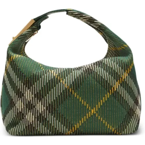 Check Pattern Top Handle Bag , female, Sizes: ONE SIZE - Burberry - Modalova