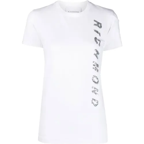 T-Shirt mit Kontrastseitendruck , Damen, Größe: XL - John Richmond - Modalova
