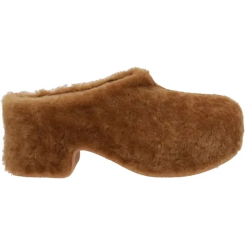 Shearling Mules Sandals , female, Sizes: 4 1/2 UK - Dries Van Noten - Modalova