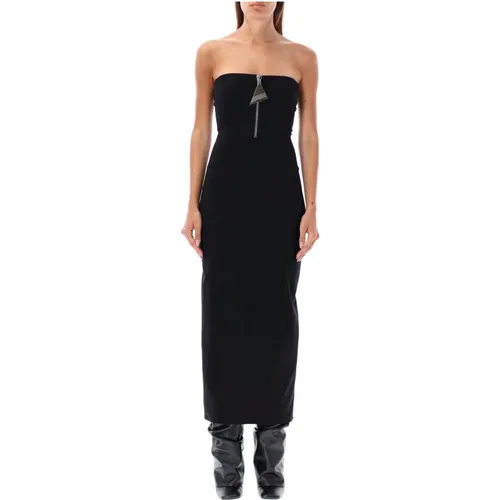 Bustier Zip Midi Dress , female, Sizes: S - The Attico - Modalova