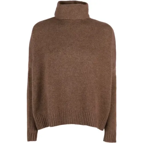 Kaschmir Moosgrüner Pullover , Damen, Größe: L - KUJTEN - Modalova