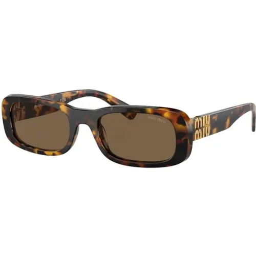 MU 08Zs Vau06B Sonnenbrille , Damen, Größe: 53 MM - Miu Miu - Modalova